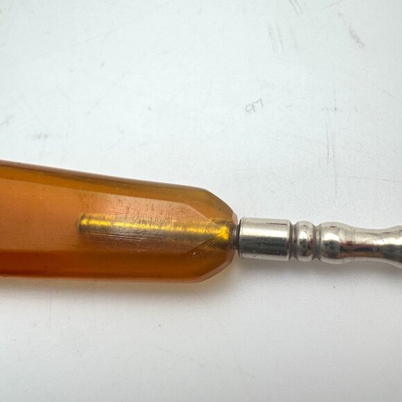 Deco Wilcox Vanity Set Comb Box Hook File Shoe Horn Mirror Celluloid Bakelite - Picture 12 of 15